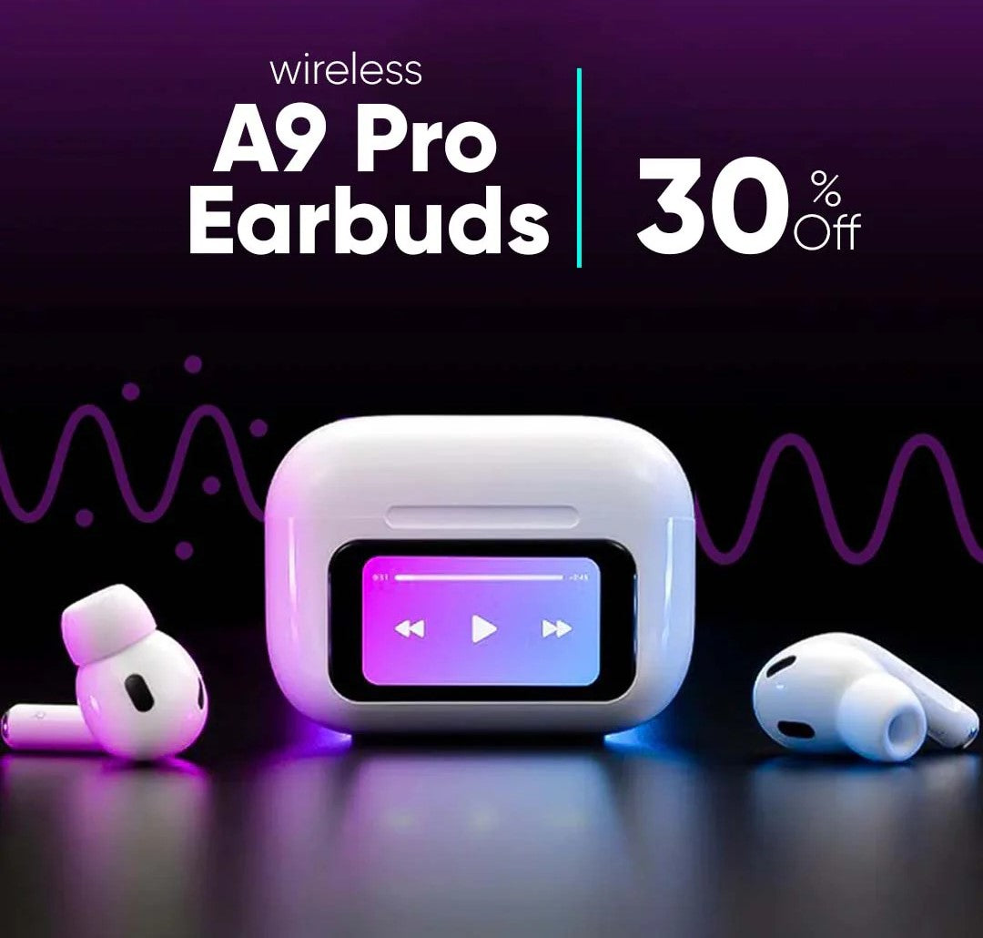 A9 Pro Airpods  | Touch Screen Airpods | ANC & TWC Wireless Airpods